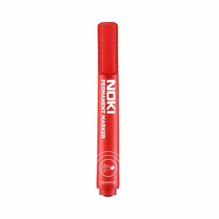 Noki Markör Kesik Uç Kırmızı 1800PCK