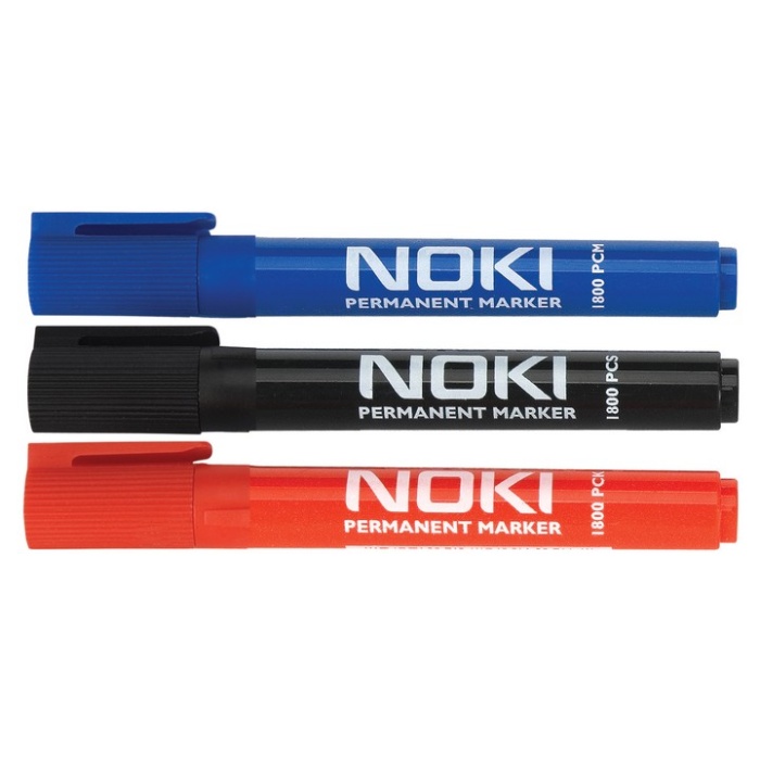 Noki Markör Kesik Uç Kırmızı 1800PCK