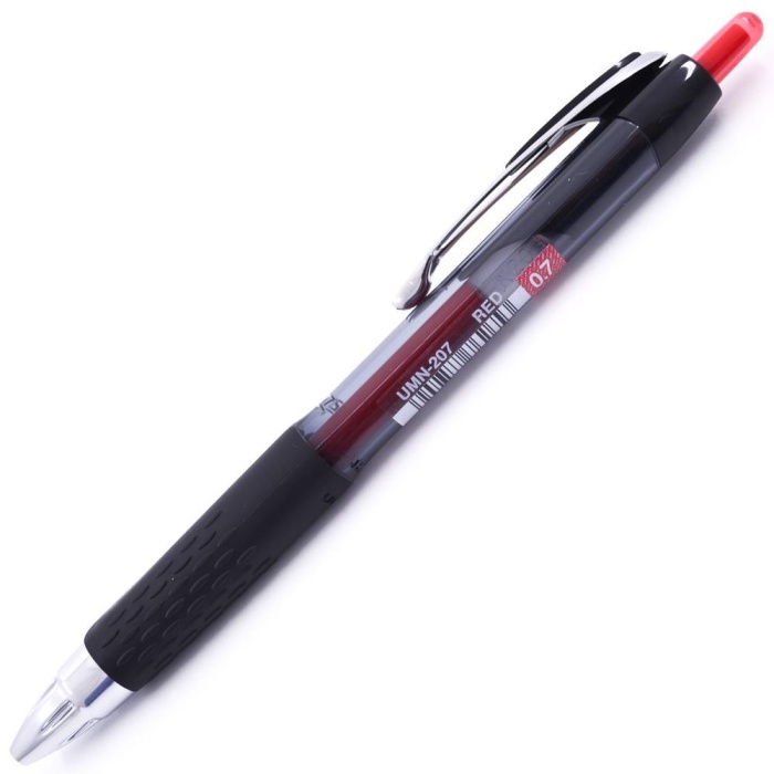 Uni-Ball Roller Kalem Signo 207 Jel Bilye Uç Mekanik 0.7 Mm Kırmızı UMN-207