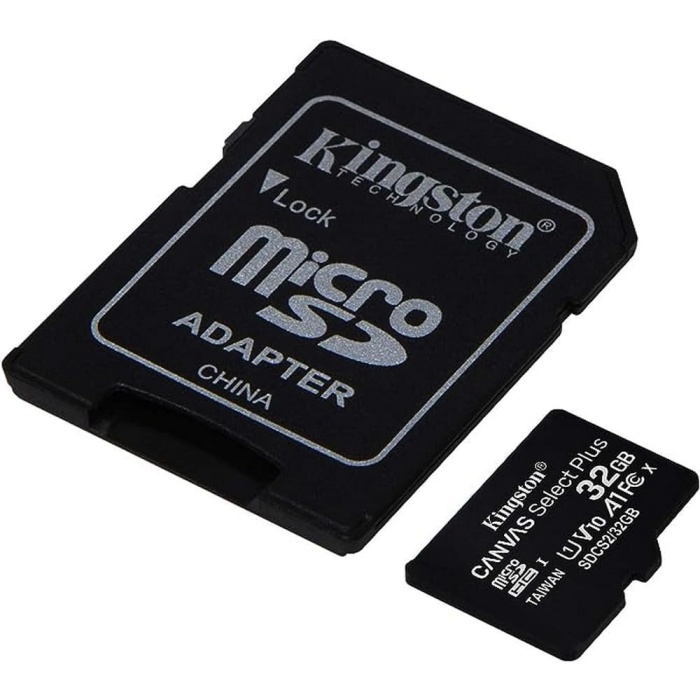 Kingston 32GB micSDHC Canvas Select Plus 100R A1 C10 Card + ADP Hafıza Kartı | SDCS2/32GB