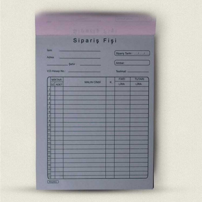 Altınyıldız Sipariş Fişi Otokopili 50 Yp. 14X20