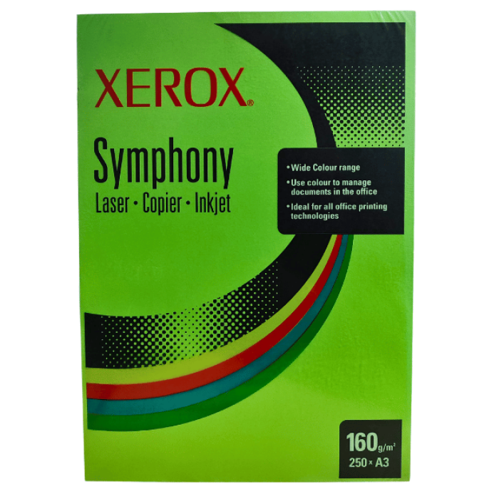 Xerox Symphony A3 160 Gr Kopya Kağıdı Yeşil 250 Adet ( Laser - Copier - Inkjet)