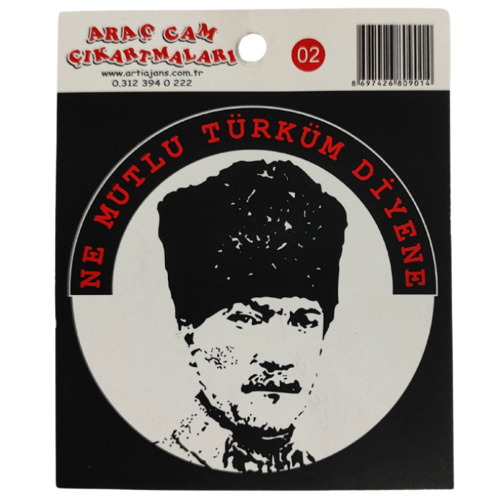 Araç Cam Çıkartma 2 (Atatürk Ne Mutlu Türküm Diyene)