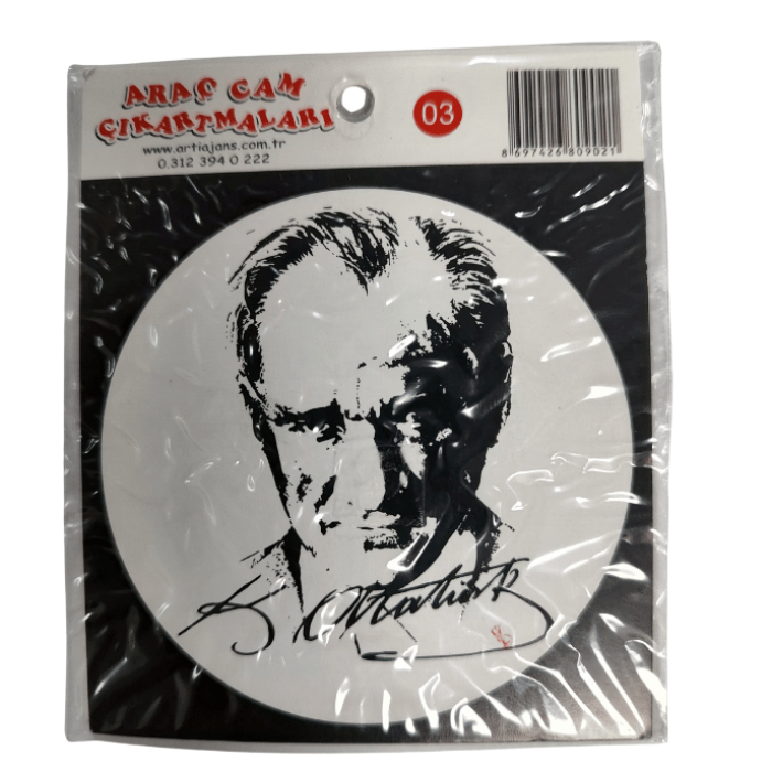 Araç Cam Çıkartma 3 (Atatürk ve İmzası)