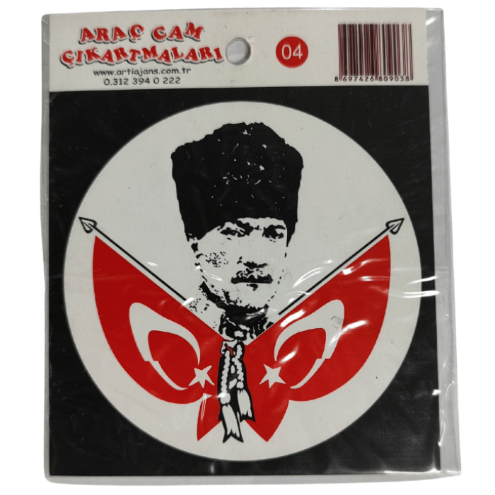 Araç Cam Çıkartma 4 (Atatürk ve Bayraklar)