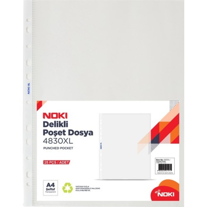 Noki A4 Poşet Dosya XL 25Lİ | 4830XL25