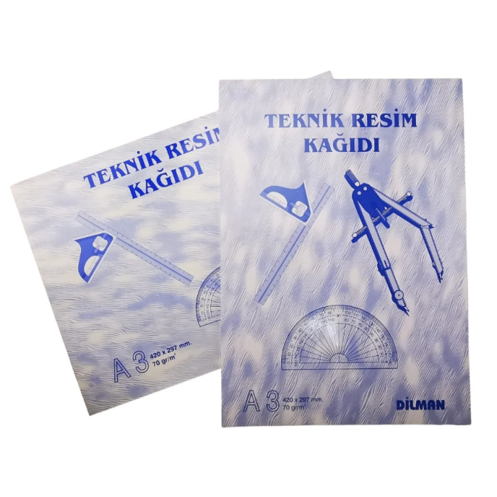 Dilman Teknik Resim Kağıdı A3 Dik 70 Gr. 30 Yaprak