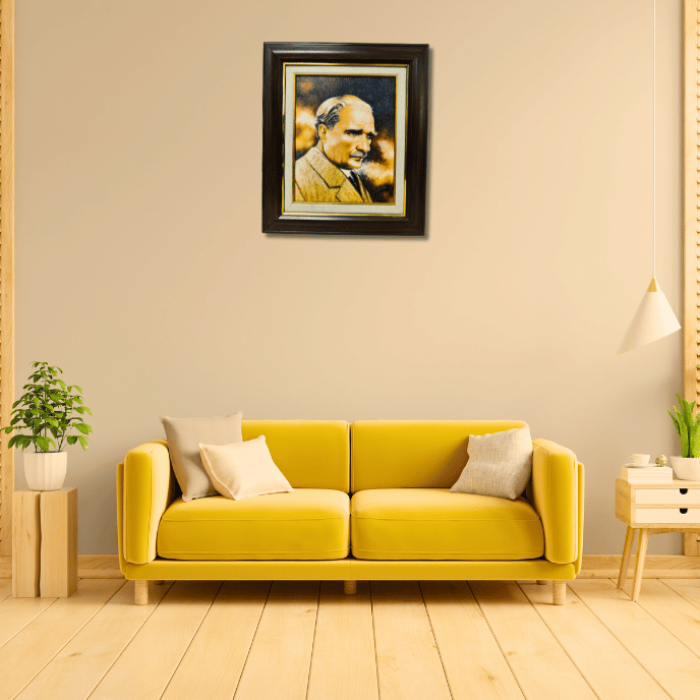 Özel Tasarım Çerçeve | Atatürk Canvas Baskı Tablo (36 Cm X 31 Cm)