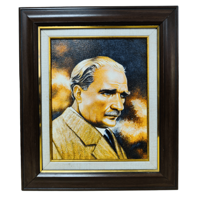 Özel Tasarım Çerçeve | Atatürk Canvas Baskı Tablo (36 Cm X 31 Cm)