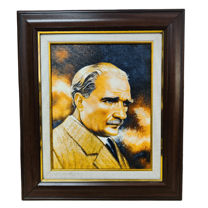 Özel Tasarım Çerçeve | Atatürk Canvas Baskı Tablo (36 Cm X 31 Cm)