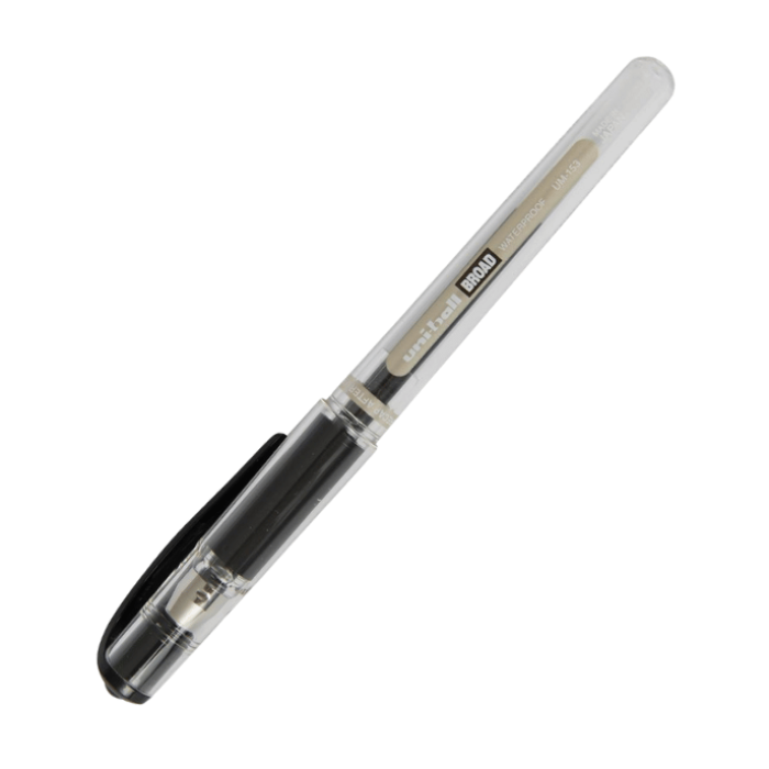 Uni-Ball Siyah Roller Kalem Signo Broad Jel Bilye Uç İmza Kalemi 1.0 MM 12Li Kutu | UM-153