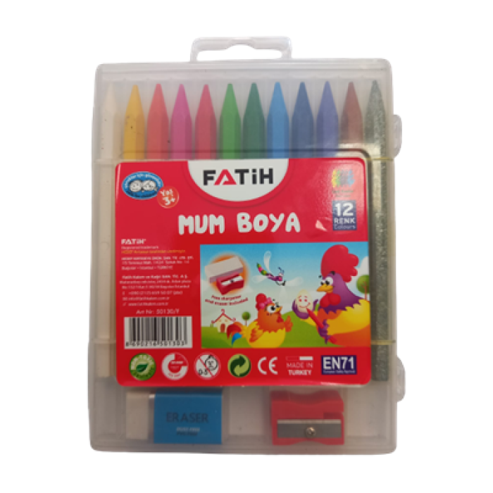 Fatih Mum Pastel Boya Polymer Crayons 12 Renk | 50130/F