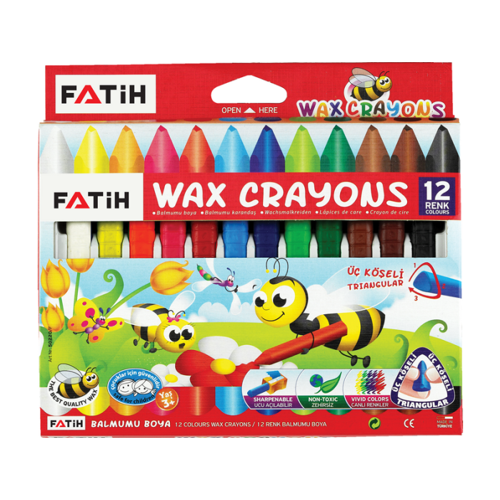 Fatih Mum Pastel Boya Wax Crayon Jumbo 12 Renk | 50220
