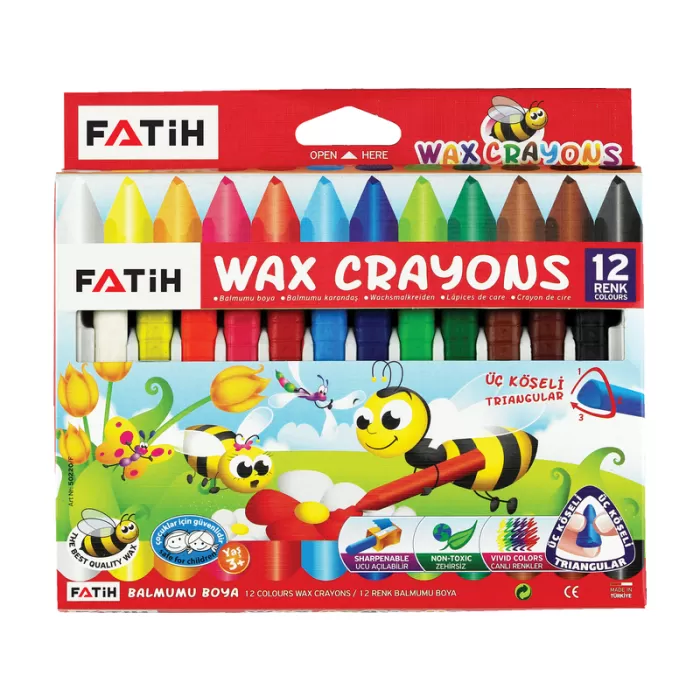 Fatih Mum Pastel Boya Wax Crayon Jumbo 12 Renk | 50220