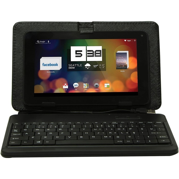 Everest KB-11 Siyah USB 7 İnc Tablet/Pc İçin Q Standart Klavyeli Tablet Kılıfı