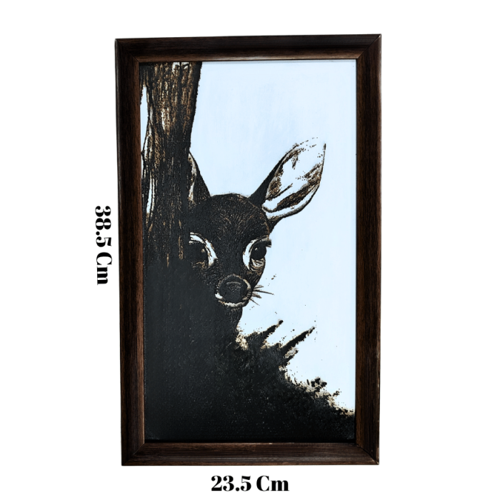 Özel Yapım Lazer Baskılı Ceylan Tablo 38.5 Cm X 23.5 Cm