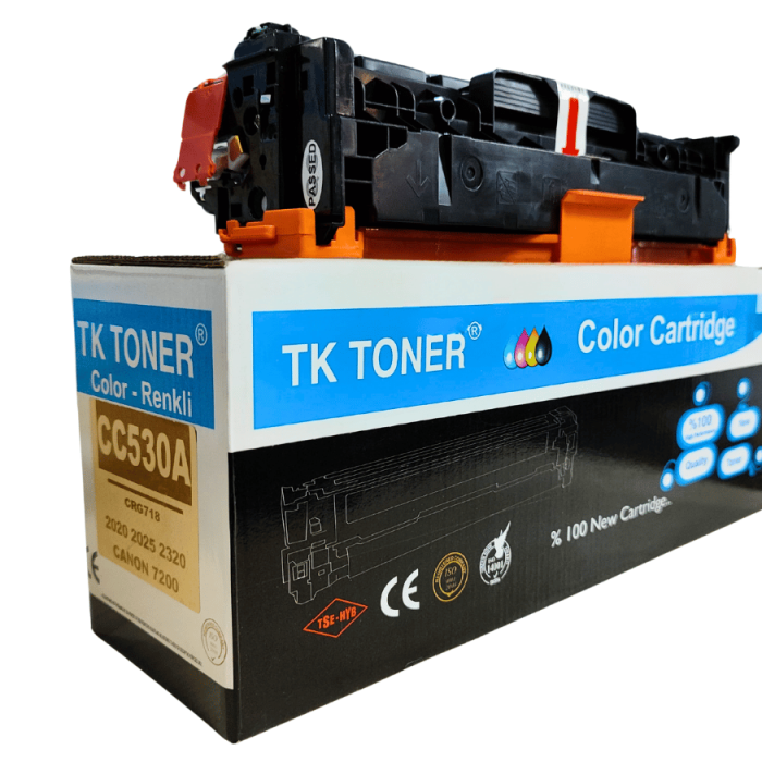 Tk Toner | TK CC530A - Canon 7200 Siyah Muadil Toner ( CRGR718 - 2020 - 2025 - 2320)