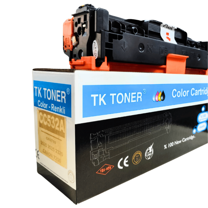 Tk Toner | TK CC532A - Canon 7200 Sarı Muadil Toner ( CRGR718 - 2020 - 2025 - 2320)