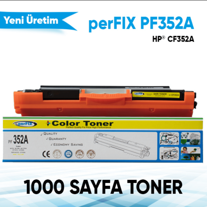 Perfix | HP 352A - CF352A 1K Sarı Muadil Lazer Toner ( M176 - M177 )