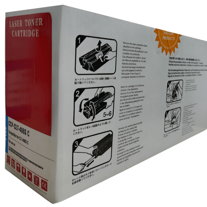 Star | İthal Samsung CCP-CLT-406S C Cyan Blue Muadil Toner ( CLP-360 / 362 / 363 / 364 / 365 / 365W / 367W / 368 ; CLX-3300/ 3302/ 3303/ 3303FW/ 3304/ 3305/ 3305W/ 3305FW/ 3305FN/ 3307FW )