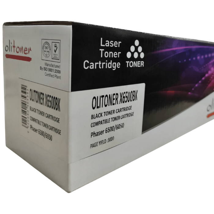 Olitoner | X6500 3K Siyah Muadil Toner (Uyumlu Modeller: Phaser 6500 / 6050)