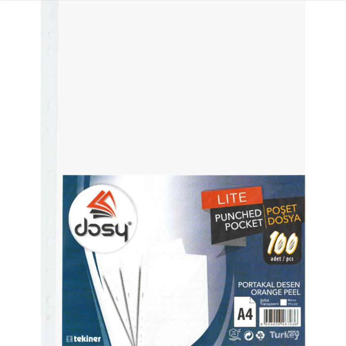 Dosy Poşet Dosya A4 100 Lü Ekonomik Paket