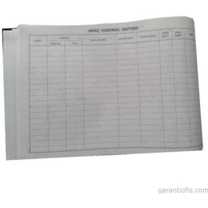 Dilman Araç Kayıt Defteri Ciltli 20 X 28,5 Cm 96 Yaprak Yatay | 5189