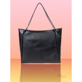 Çift Saplı Shopper Çanta Siyah
