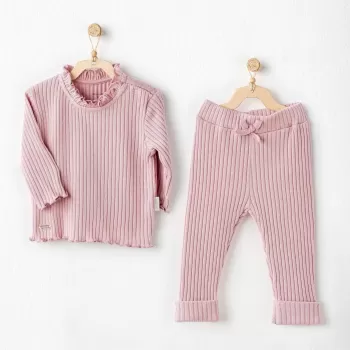 Sweet Penguin 2li Bebe Takım Pink