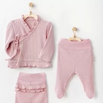 Sweet Penguin 2li Bebe Takım Pink