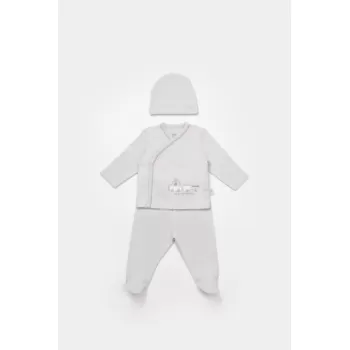 Bimini Canvas Trains Boy 3lü Set  Grey