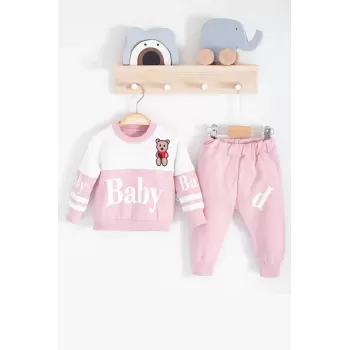 Baby Desenli 2li % 100 Pamuk Kız Bebek Takımı