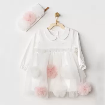 Dress Band Petit Love Elbise Takım Ekru