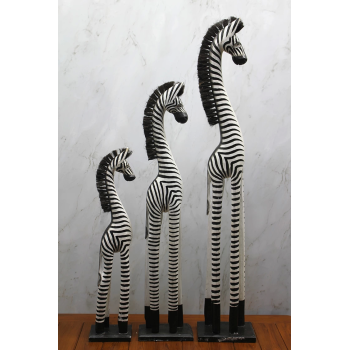 Ahşap 3lü Zebra Figürü Galıleo:18