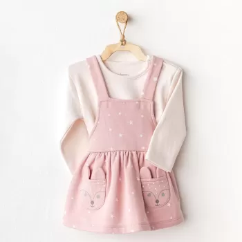 Puppy Gazelle Bebe Elbise Takım Pink