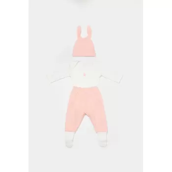Bunny 3lü Bebek Takım  Pembe