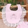 Çiçekli Araba Nakışlı Dantelli 5li Kız Bebek Hastane Çıkışı 0-3 Ay