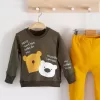 No Problem Yazılı Bear Desenli 2li Erkek Bebek Takımı