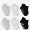 6lı Sneakers Kaymaz Penye Çorap Bs20102 Gri Beyaz Siyah