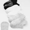 6lı Sneakers Kaymaz Penye Çorap Bs20102 Gri Beyaz Siyah