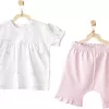 Cuddly Bunny Bear 2li Bebe Takım Pink