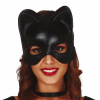 Siyah Deri Görünümlü Kedi Maskesi – Cosplay  Maskeli Balo