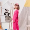 Heroıne Desenli Çanta Ve Maskeli % 100 Pamuk Kız Çocuk Pijama Takımı