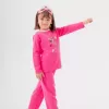 Heroıne Desenli Çanta Ve Maskeli % 100 Pamuk Kız Çocuk Pijama Takımı