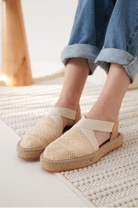 Rosa Kadın Bej Espadril Ayakkabı
