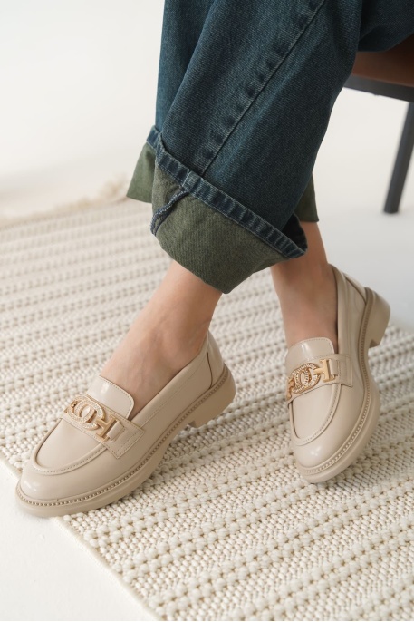 Viola Kadın Bej Rugan Loafer