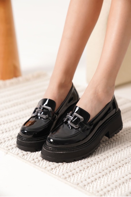 Terry Rugan Siyah Kadın Loafer