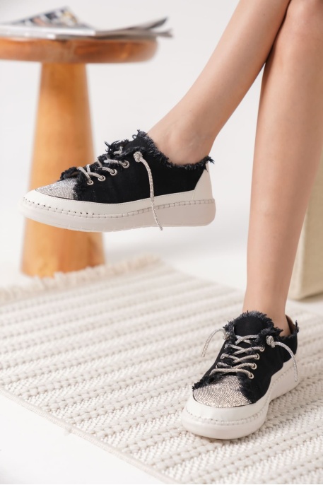 Ankle Siyah Kadın Günlük Ayakkabı
