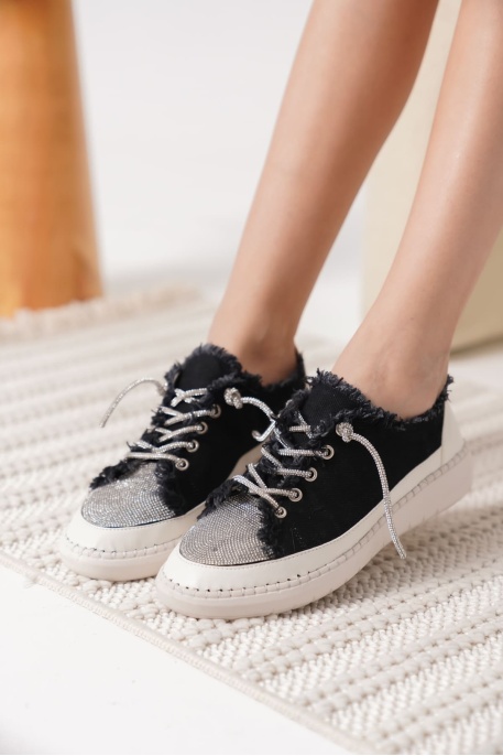 Ankle Siyah Kadın Günlük Ayakkabı