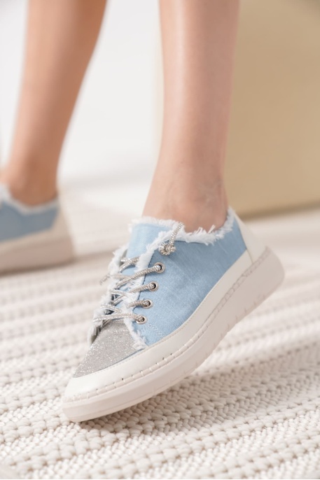 Ankle Mavi Kadın Günlük Ayakkabı